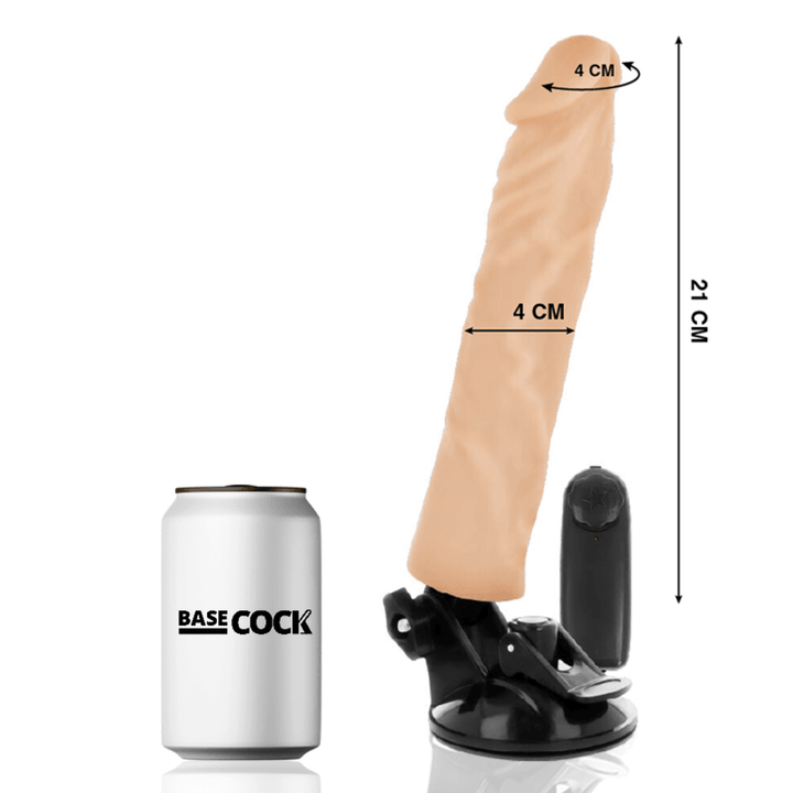 BASECOCK - REALISTISCHER VIBRATOR MIT FERNBEDIENUNG NATÜRLICHER 21 CM -O- - CM - INTIM SPACE Online Sexshop