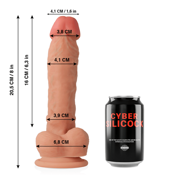 CYBER SILICOCK - ULTRA-REALISTISCHER. WEICHER FLÜSSIGER SILIKON-DONG 20.5 CM -O- 4.1 CM - INTIM SPACE Online Sexshop