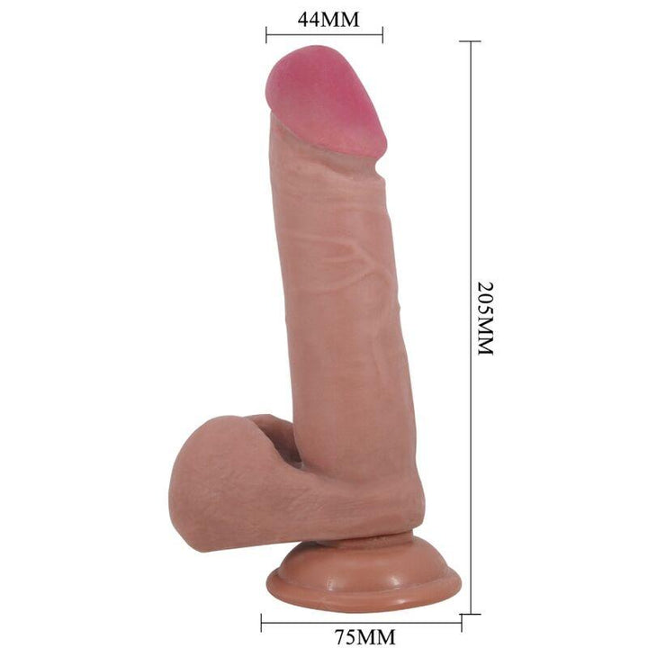 PRETTY LOVE - REALISTISCHER DILDO DER SLIDING SKIN-SERIE MIT SLIDING SKIN-SAUGNAPF BRAUN 20,5 CM - INTIM SPACE Online Sexshop