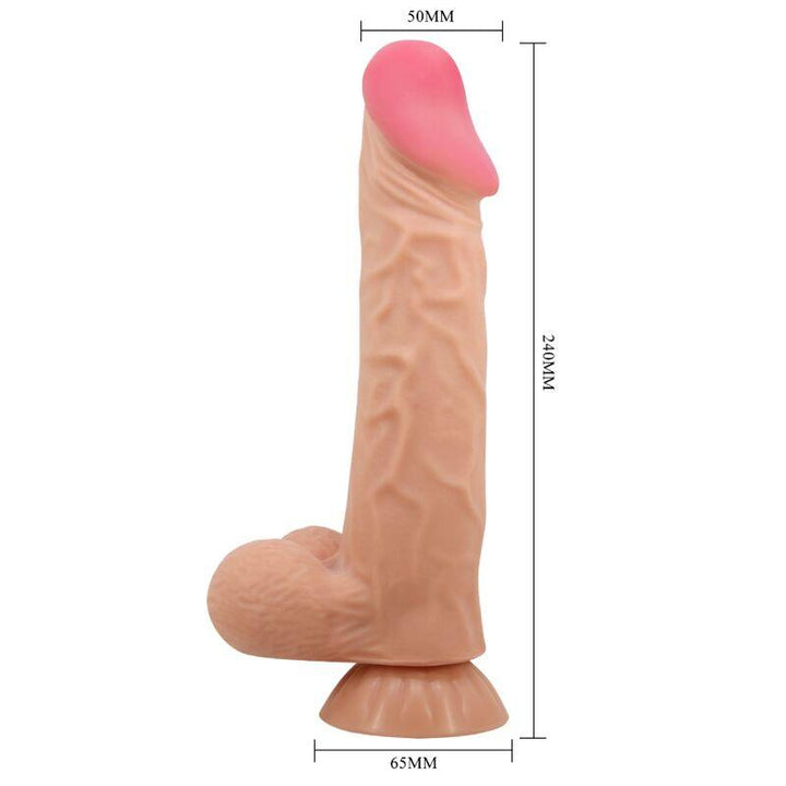 PRETTY LOVE - SLIDING SKIN SERIES REALISTISCHER DILDO MIT SLIDING SKIN SAUNAPF FERNBEDIENUNG FLEISCH 24 CM - INTIM SPACE Online Sexshop