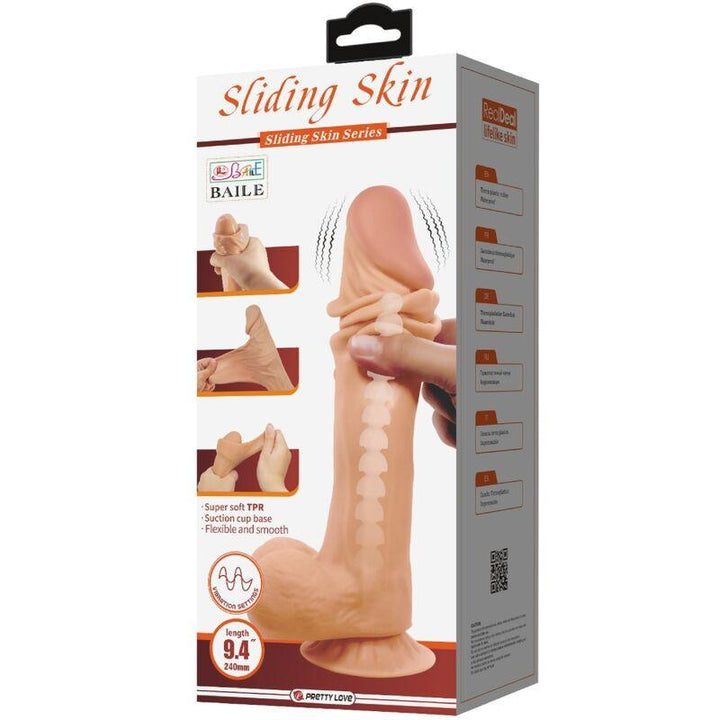 PRETTY LOVE - SLIDING SKIN SERIES REALISTISCHER DILDO MIT SLIDING SKIN SAUNAPF FERNBEDIENUNG FLEISCH 24 CM - INTIM SPACE Online Sexshop