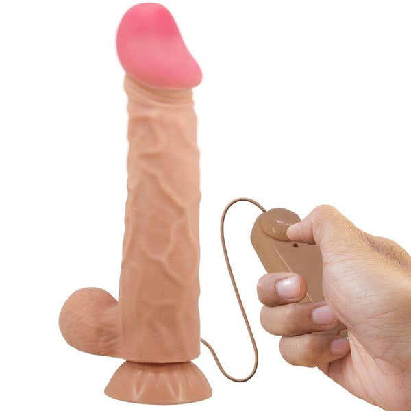 PRETTY LOVE - SLIDING SKIN SERIES REALISTISCHER DILDO MIT SLIDING SKIN SAUNAPF FERNBEDIENUNG FLEISCH 24 CM - INTIM SPACE Online Sexshop