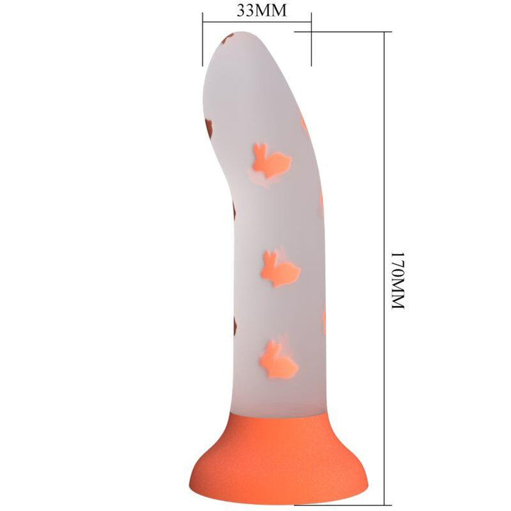 PRETTY LOVE - MAGISCHER NACHT-DILDO OHNE VIBRATION LEUCHTENDES ORANGE - INTIM SPACE Online Sexshop