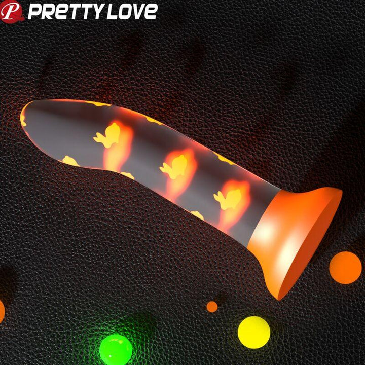 PRETTY LOVE - MAGISCHER NACHT-DILDO OHNE VIBRATION LEUCHTENDES ORANGE - INTIM SPACE Online Sexshop