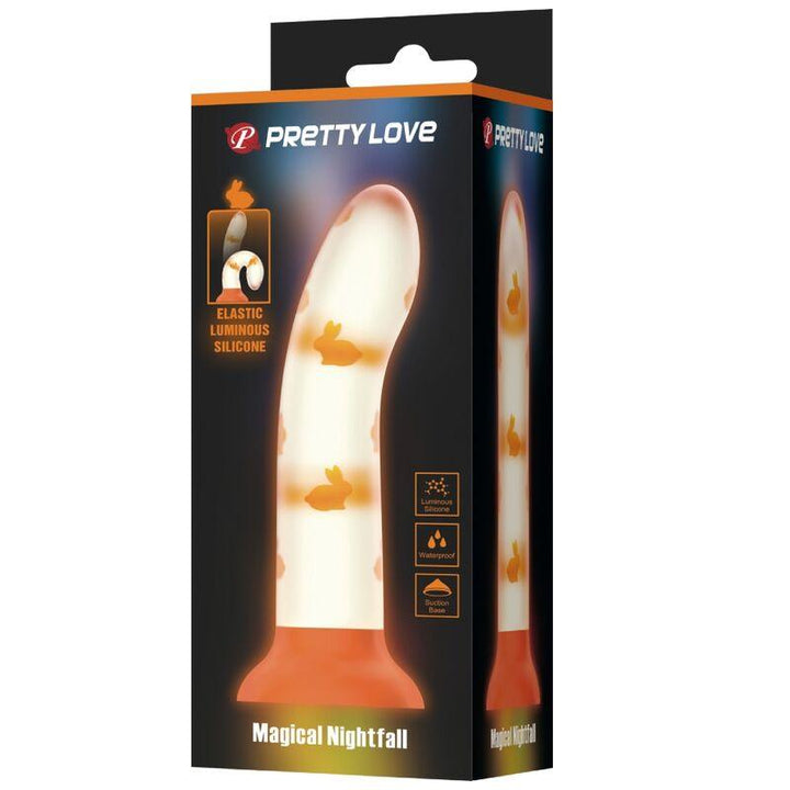 PRETTY LOVE - MAGISCHER NACHT-DILDO OHNE VIBRATION LEUCHTENDES ORANGE - INTIM SPACE Online Sexshop