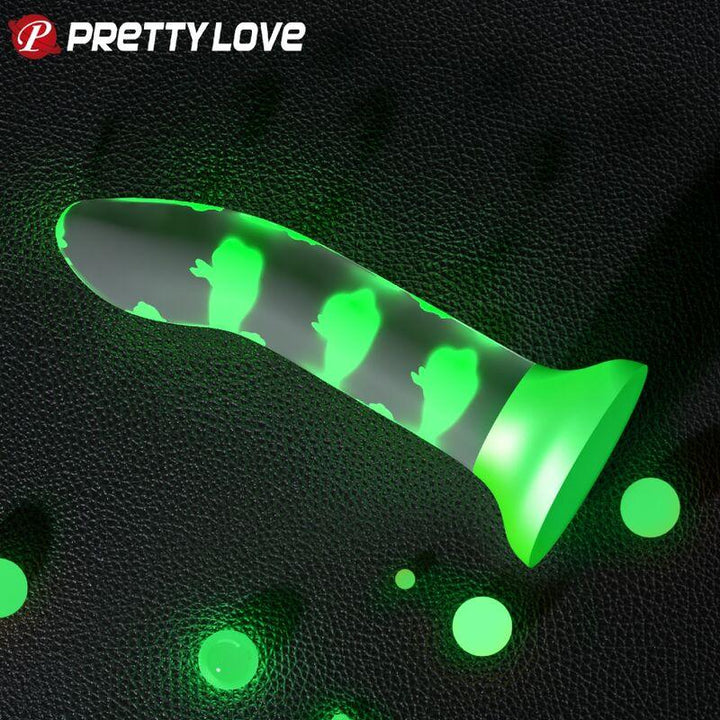 PRETTY LOVE - MAGISCHER NACHT-DILDO OHNE VIBRATION LEUCHTENDES GRÜN - INTIM SPACE Online Sexshop