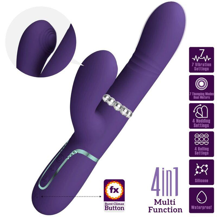 PRETTY LOVE - MULTIFUNKTIONS-G-SPOT-VIBRATOR LILA - INTIM SPACE Online Sexshop