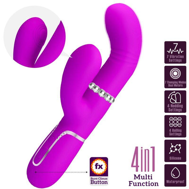 PRETTY LOVE - MULTIFUNKTIONS-G-SPOT-VIBRATOR FUCHSIA - INTIM SPACE Online Sexshop