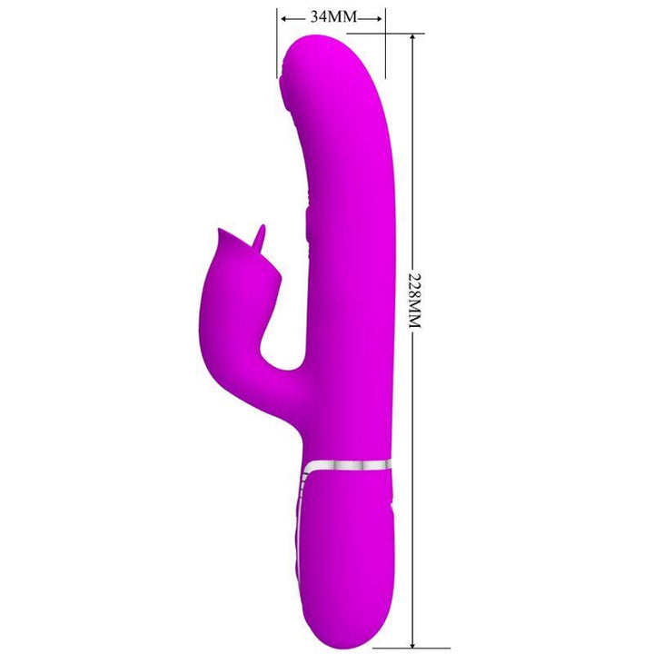 PRETTY LOVE - KANINCHENVIBRATOR MIT LECKENDEM FUCHSIA - INTIM SPACE Online Sexshop