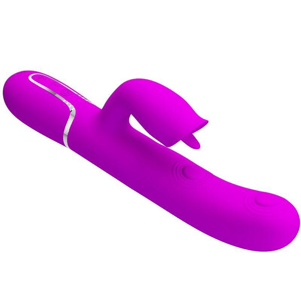 PRETTY LOVE - KANINCHENVIBRATOR MIT LECKENDEM FUCHSIA - INTIM SPACE Online Sexshop