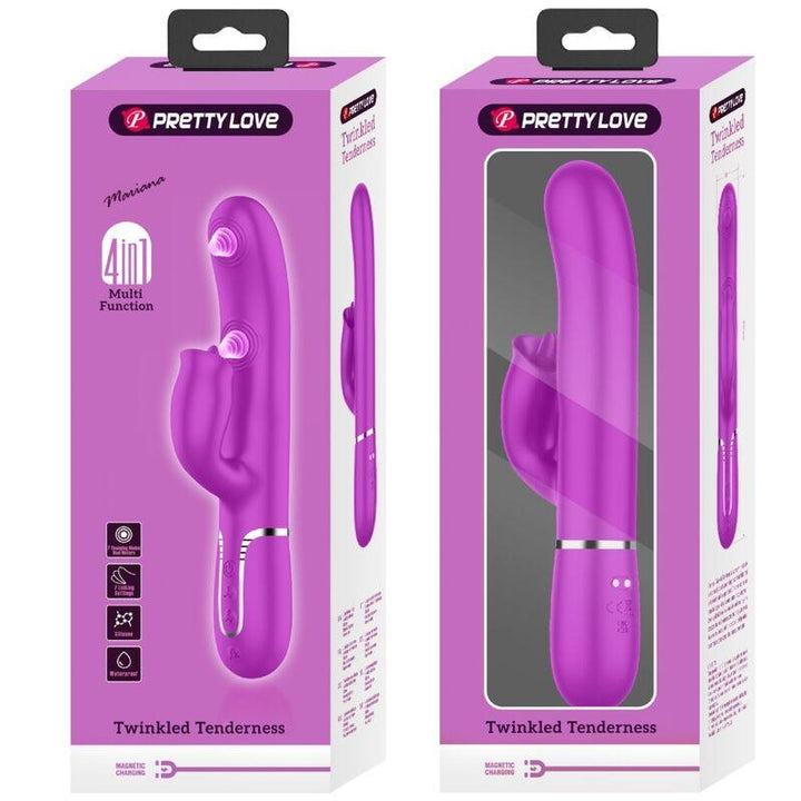 PRETTY LOVE - KANINCHENVIBRATOR MIT LECKENDEM FUCHSIA - INTIM SPACE Online Sexshop