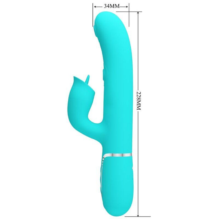 PRETTY LOVE - KANINCHENVIBRATOR MIT LECKENDEM AQUAGRÜN - INTIM SPACE Online Sexshop