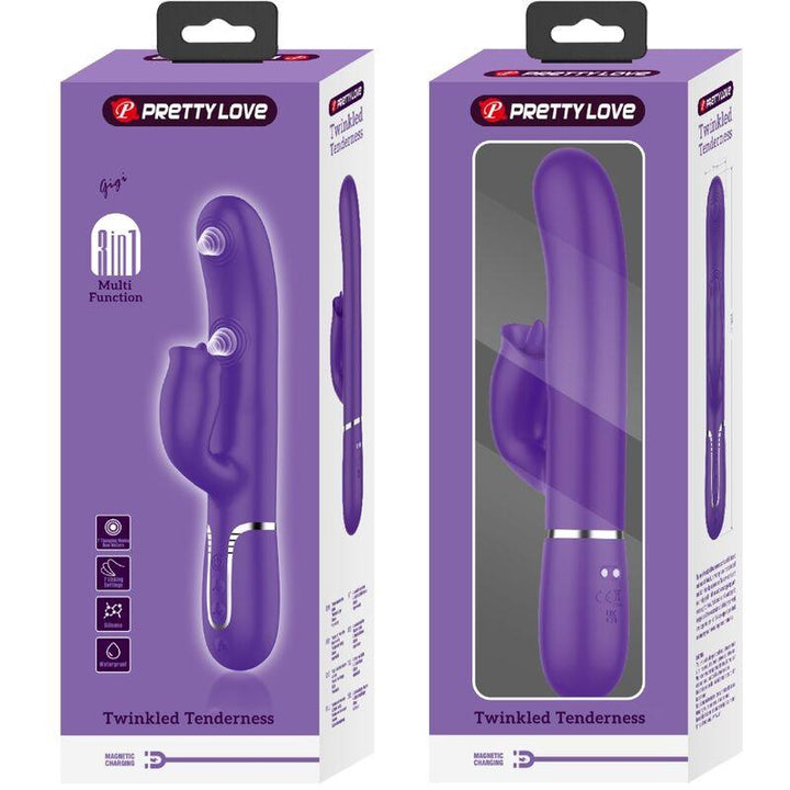 PRETTY LOVE - KANINCHENVIBRATOR MIT LILA LECKEN - INTIM SPACE Online Sexshop