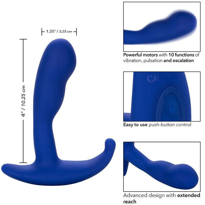 CALEXOTICS - ADMIRAL GEBOGENER ANALSTIMULATOR - VIBRATOR BLAU - INTIM SPACE Online Sexshop