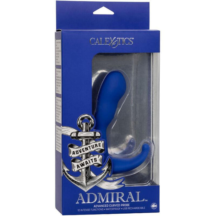 CALEXOTICS - ADMIRAL GEBOGENER ANALSTIMULATOR - VIBRATOR BLAU - INTIM SPACE Online Sexshop