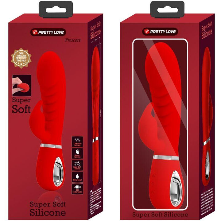 PRETTY LOVE - PRESCOTT MULTIFUNKTIONS-G-SPOT-VIBRATOR ROT - INTIM SPACE Online Sexshop