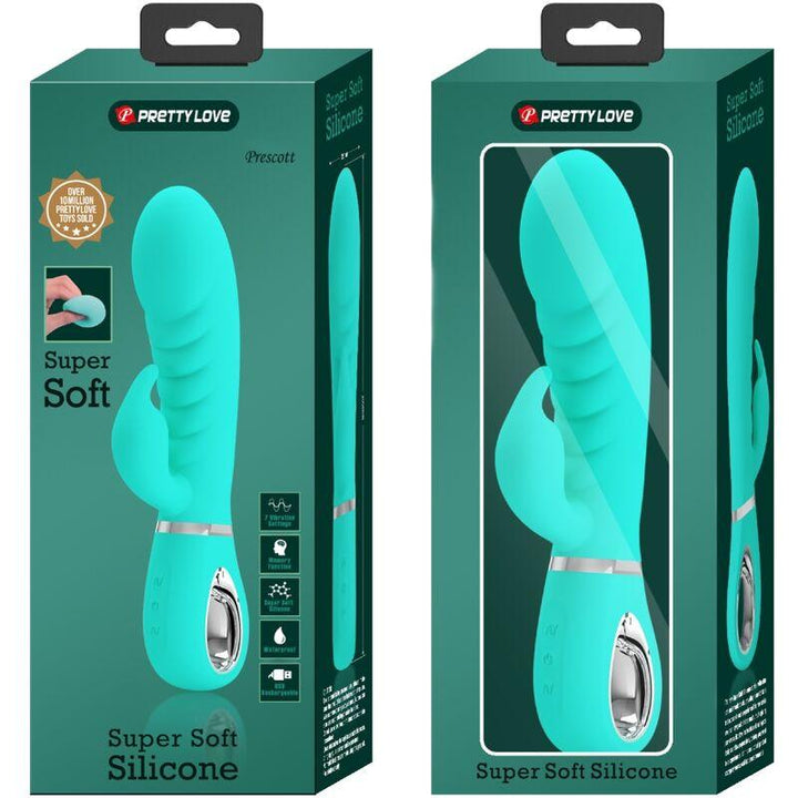 PRETTY LOVE - PRESCOTT MULTIFUNKTIONS-G-SPOT-VIBRATOR AQUA GREEN - INTIM SPACE Online Sexshop