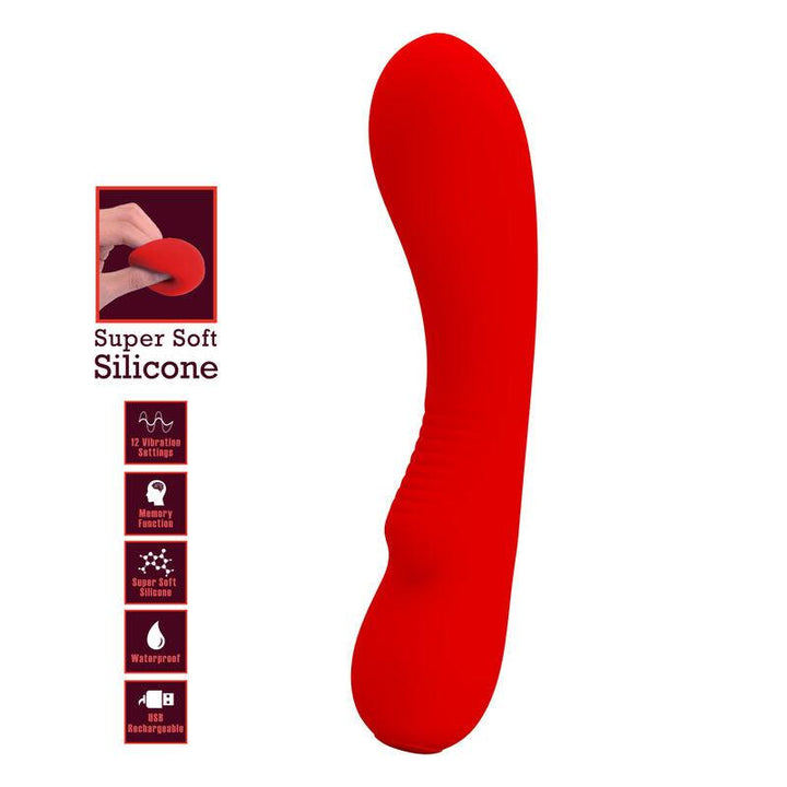 PRETTY LOVE - PRESCOTT WIEDERAUFLADBARER VIBRATOR ROT - INTIM SPACE Online Sexshop