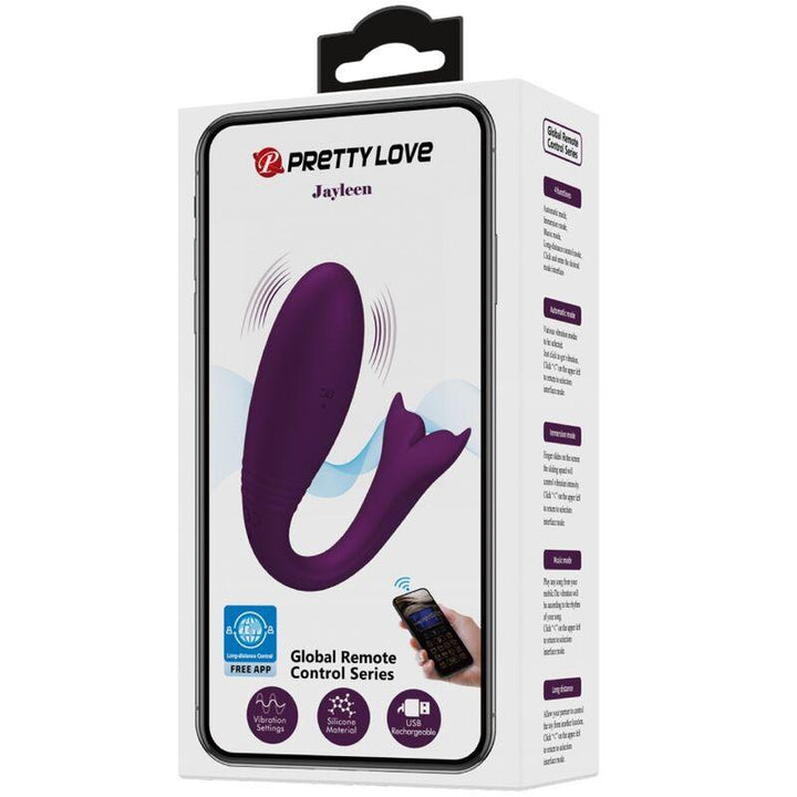 PRETTY LOVE - JAYLEEN VIBRATOR MIT APP-FERNBEDIENUNG LILA - INTIM SPACE Online Sexshop