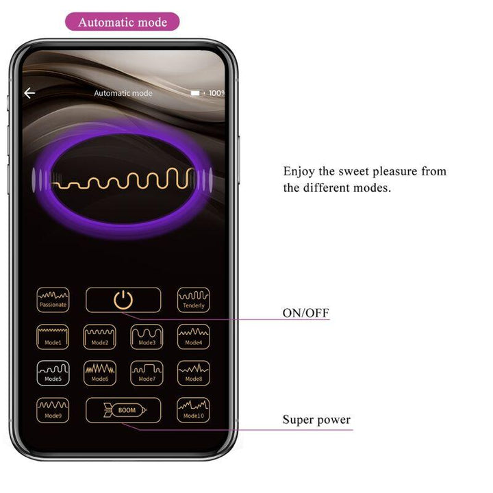 PRETTY LOVE - JAYLEEN VIBRATOR MIT APP-FERNBEDIENUNG LILA - INTIM SPACE Online Sexshop