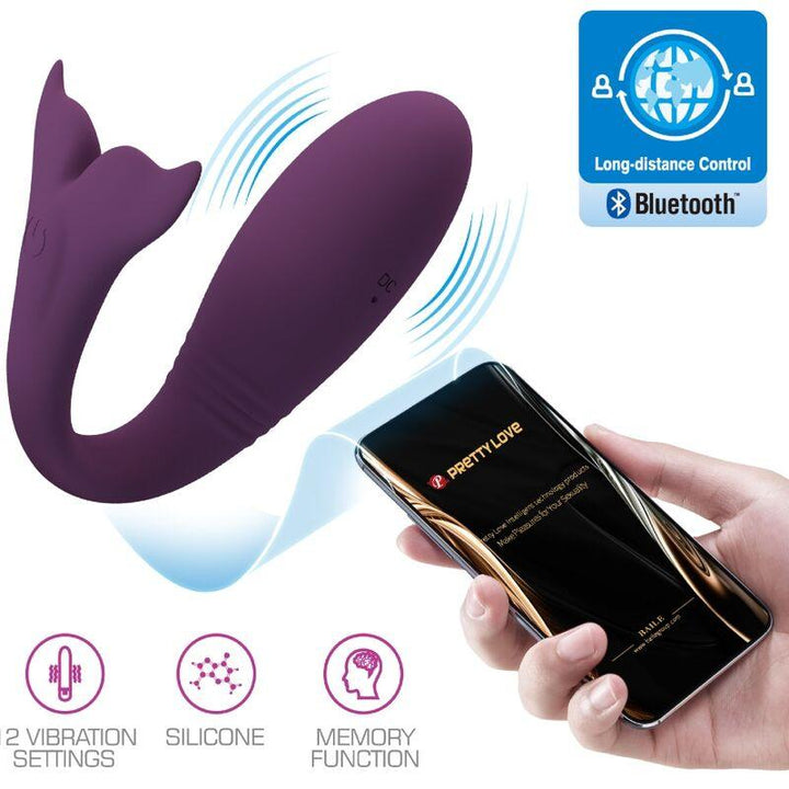 PRETTY LOVE - JAYLEEN VIBRATOR MIT APP-FERNBEDIENUNG LILA - INTIM SPACE Online Sexshop