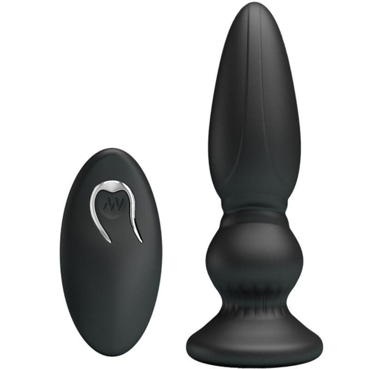 MR PLAY - LEISTUNGSSTARKER VIBRATOR MIT FERNBEDIENUNG, ANALSTECKER, SCHWARZ - INTIM SPACE Online Sexshop