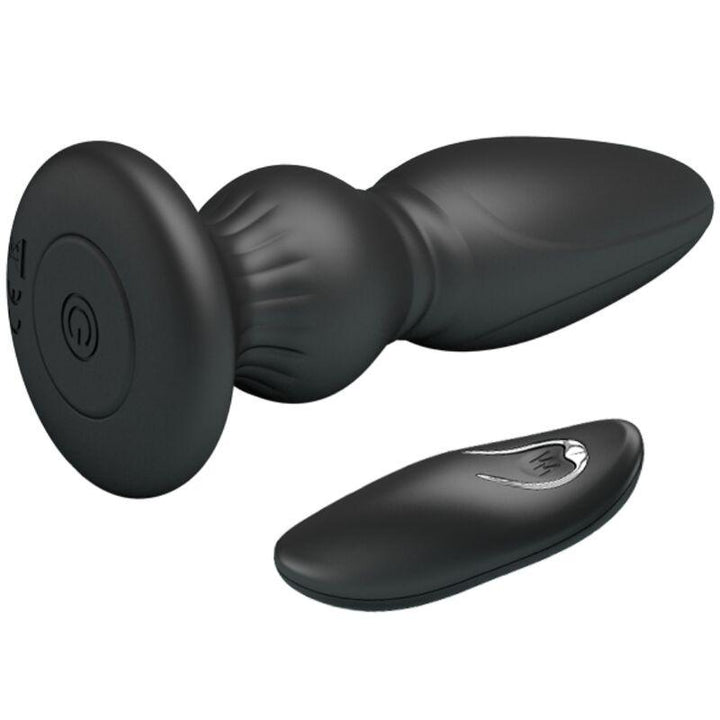 MR PLAY - LEISTUNGSSTARKER VIBRATOR MIT FERNBEDIENUNG, ANALSTECKER, SCHWARZ - INTIM SPACE Online Sexshop