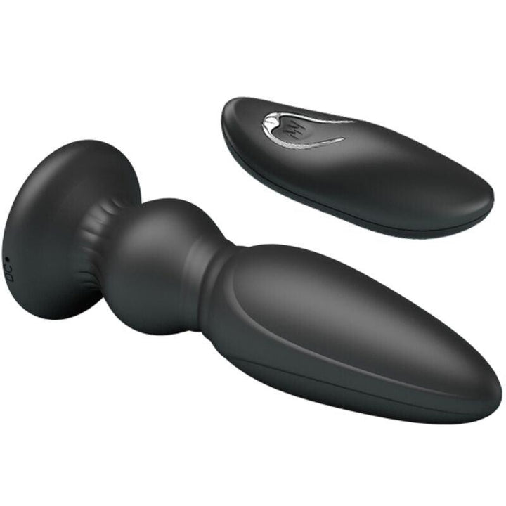 MR PLAY - LEISTUNGSSTARKER VIBRATOR MIT FERNBEDIENUNG, ANALSTECKER, SCHWARZ - INTIM SPACE Online Sexshop