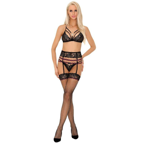 LIVCO CORSETTI FASHION - SNEHANA LC 90443 BH - STRUMPFGÜRTEL - HÖSCHE SCHWARZ L/XL - INTIM SPACE Online Sexshop