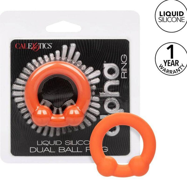 CALEXOTICS - ALPHA DUAL BALL RING ORANGE - INTIM SPACE Online Sexshop