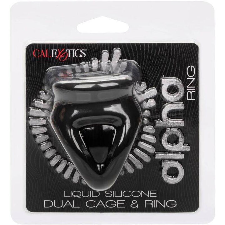 CALEXOTICS - ALPHA DUAL CAGE RING SCHWARZ - INTIM SPACE Online Sexshop