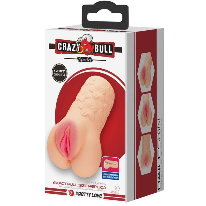 CRAZY BULL - SCHARLACHROTER MASTUBADOR IN VAGINAFORM - INTIM SPACE Online Sexshop