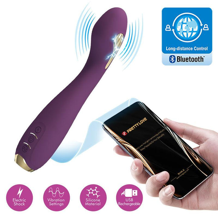 PRETTY LOVE - HECTOR ELECTROSHOCK VIBRATOR PER APP-STEUERUNG LILA - INTIM SPACE Online Sexshop