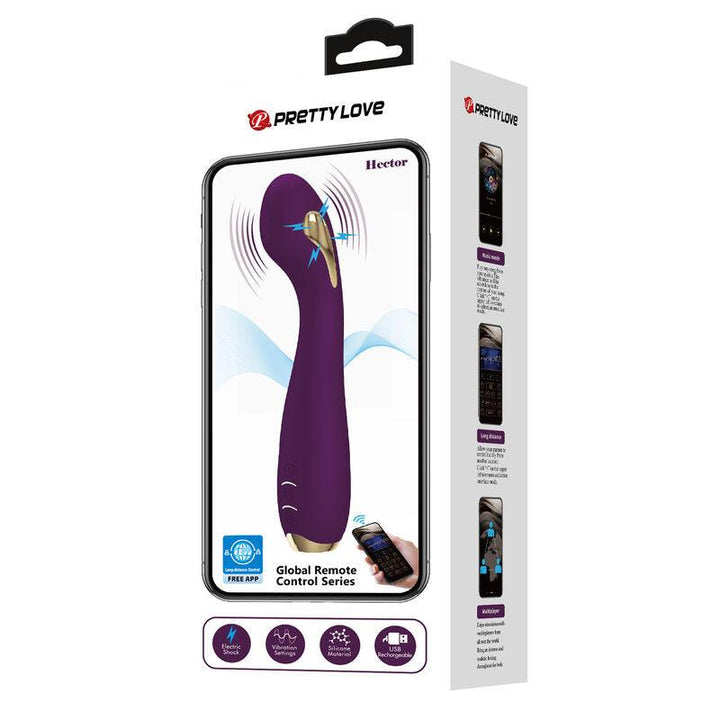 PRETTY LOVE - HECTOR ELECTROSHOCK VIBRATOR PER APP-STEUERUNG LILA - INTIM SPACE Online Sexshop