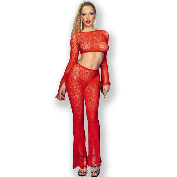 CHILIROSE - CR 4648 TOP - HOSE ROT S/L - INTIM SPACE Online Sexshop