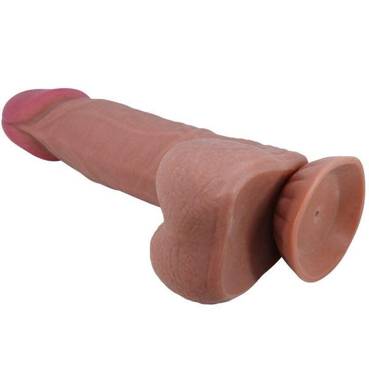 PRETTY LOVE - SLIDING SKIN SERIES REALISTISCHER DILDO MIT GLEITENDEM BRAUNEN HAUT-SAUGNAP 21,8 CM - INTIM SPACE Online Sexshop