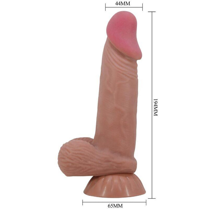 PRETTY LOVE - SLIDING SKIN SERIES REALISTISCHER DILDO MIT SCHIEBENDEM BRAUNEN HAUTSAUGNAPF 19,4 CM - INTIM SPACE Online Sexshop