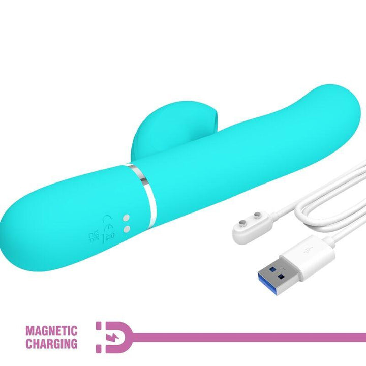 PRETTY LOVE - PERLITA MULTIFUNKTIONS-3-IN-1-G-PUNKT-VIBRATOR AQUA GRÜN - INTIM SPACE Online Sexshop