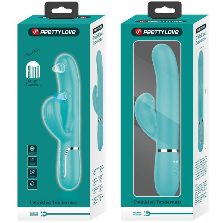 PRETTY LOVE - PERLITA MULTIFUNKTIONS-3-IN-1-G-PUNKT-VIBRATOR AQUA GRÜN - INTIM SPACE Online Sexshop