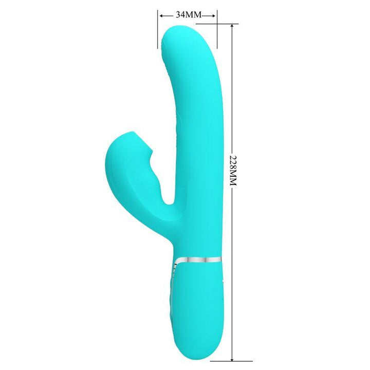 PRETTY LOVE - PERLITA MULTIFUNKTIONS-3-IN-1-G-PUNKT-VIBRATOR AQUA GRÜN - INTIM SPACE Online Sexshop