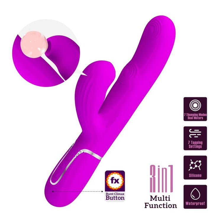 PRETTY LOVE - PERLITA MULTIFUNKTIONS-3-IN-1-G-SPOT-VIBRATOR VIOLETT - INTIM SPACE Online Sexshop