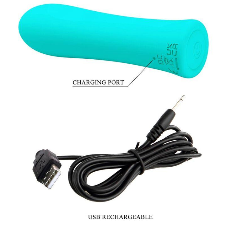 PRETTY LOVE - ALFREDA SUPER POWER VIBRATOR AQUA GREEN - INTIM SPACE Online Sexshop