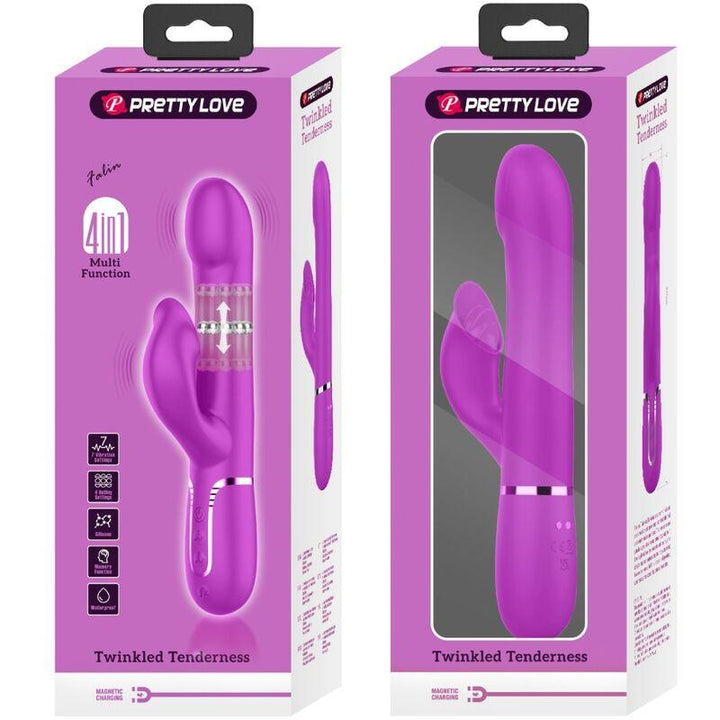 PRETTY LOVE - RABBIT VIBRATOR PERLEN VIOLET - INTIM SPACE Online Sexshop