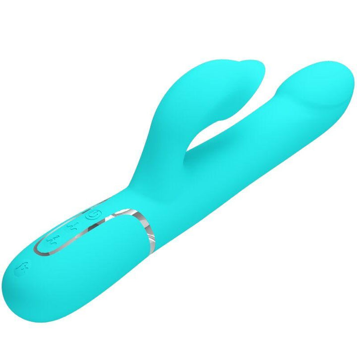 PRETTY LOVE - RABBIT VIBRATOR PEARLS AQUA GREEN - INTIM SPACE Online Sexshop