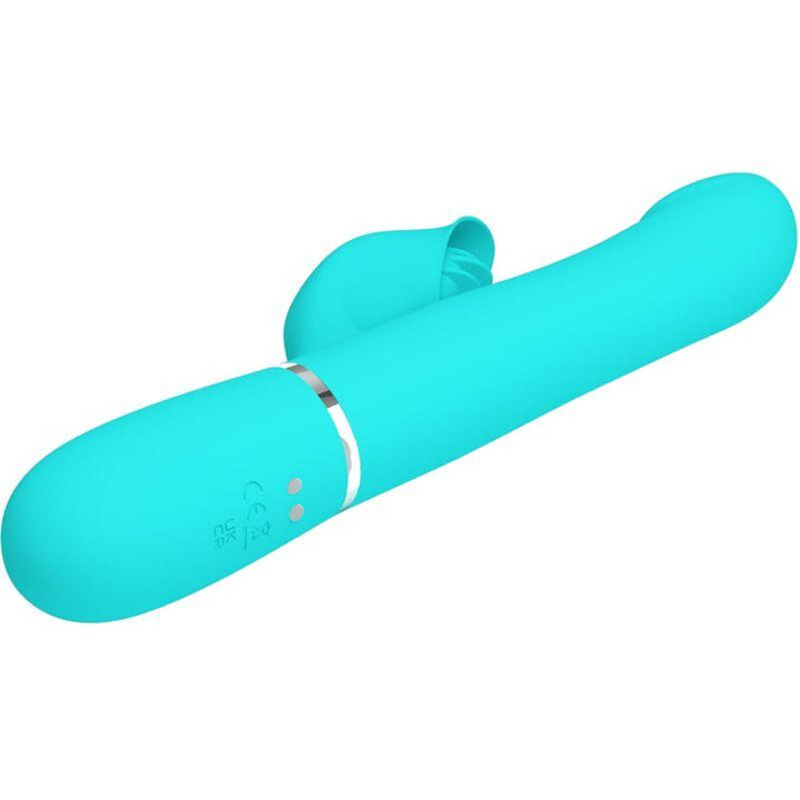 PRETTY LOVE - RABBIT VIBRATOR PEARLS AQUA GREEN - INTIM SPACE Online Sexshop