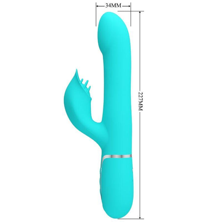 PRETTY LOVE - RABBIT VIBRATOR PEARLS AQUA GREEN - INTIM SPACE Online Sexshop