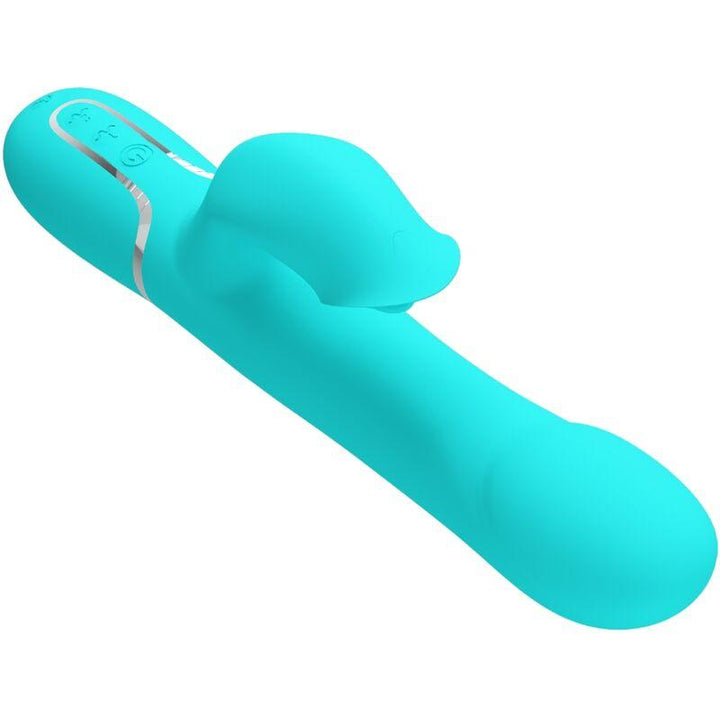 PRETTY LOVE - RABBIT VIBRATOR PEARLS AQUA GREEN - INTIM SPACE Online Sexshop