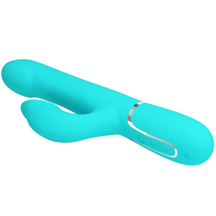 PRETTY LOVE - RABBIT VIBRATOR PEARLS AQUA GREEN - INTIM SPACE Online Sexshop