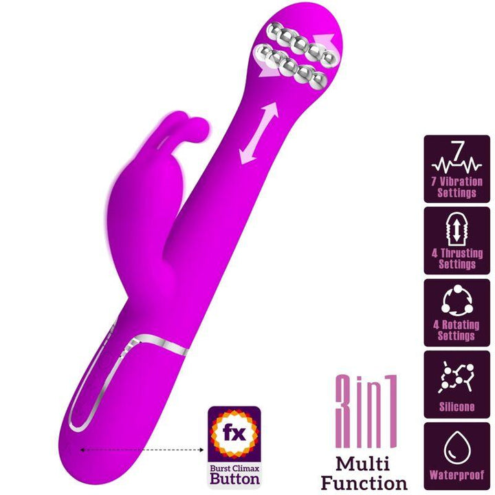 PRETTY LOVE - DEJON RABBIT VIBRATOR - IN - MULTIFUNKTIONSVIOLETT - INTIM SPACE Online Sexshop