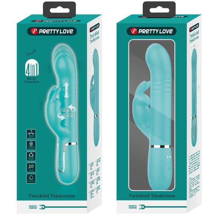 PRETTY LOVE - COALE RABBIT VIBRATOR PERLEN AQUAGRÜN - INTIM SPACE Online Sexshop